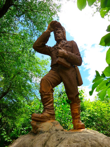 Statue of David Livingstone at Victoria Falls, Zambia