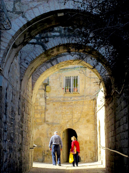 Jerusalem street with arches