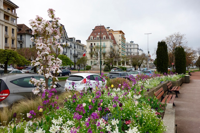 One day in Evian street scene