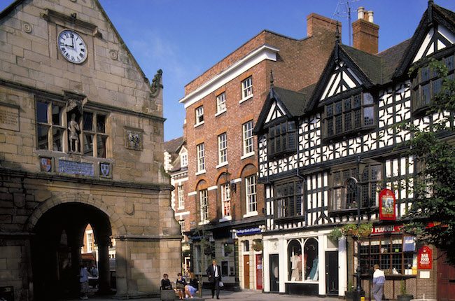 Most haunted place in England, Shrewsbury Shropshire street scene