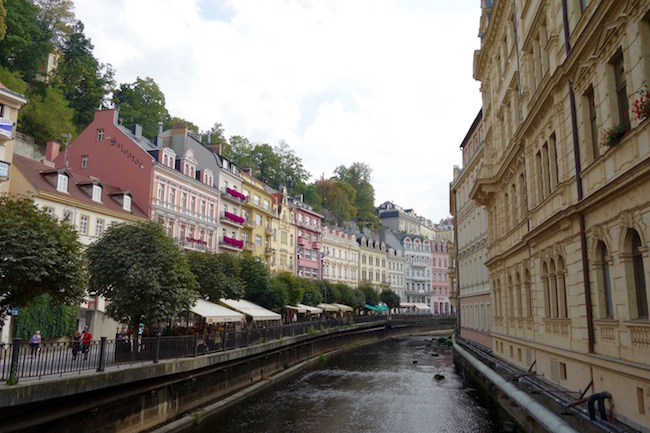 Tepla River in Karlovy Vary in Czechia