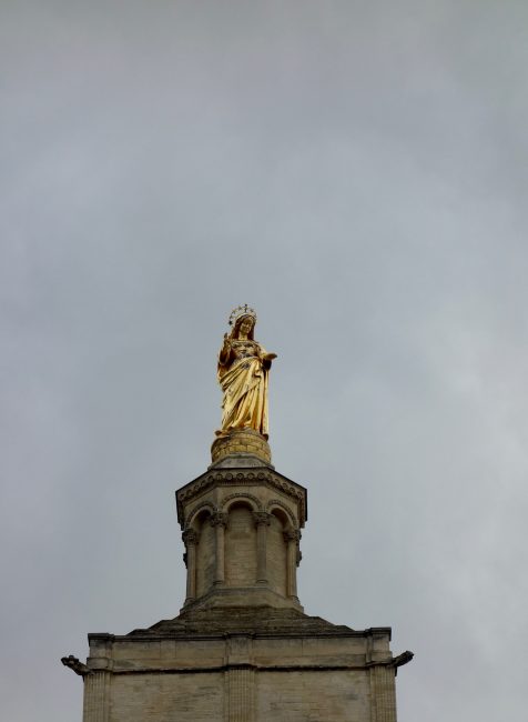 Gold statue of Mary Our Lady of the Doms Avignon