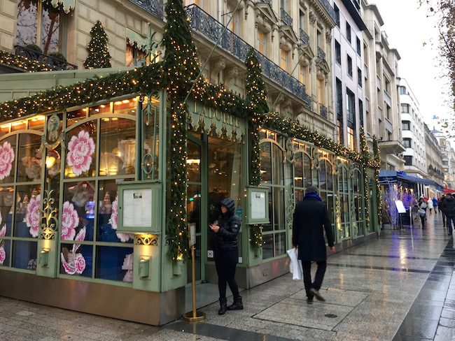 Laduree Champs-Elysee romantic Paris at Christmas