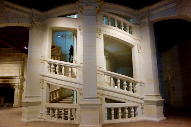 Double staircase of Chateau de Chambord France