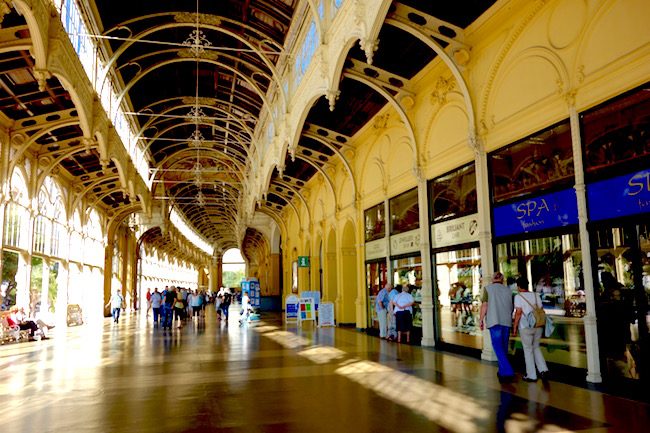 Inside the colonnade, one day in Marianske Lazne