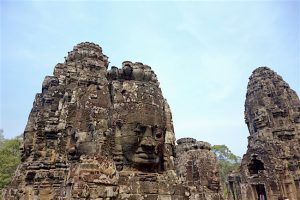 Mystical places Bayon Temple at Angkor Thom