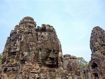 Mystical places Bayon Temple at Angkor Thom