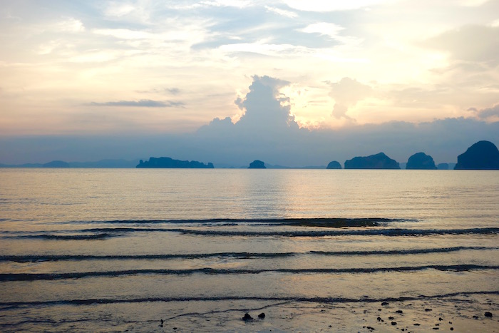 Bronze sunset view of Hong Islands from Tubkaak Boutique Resort