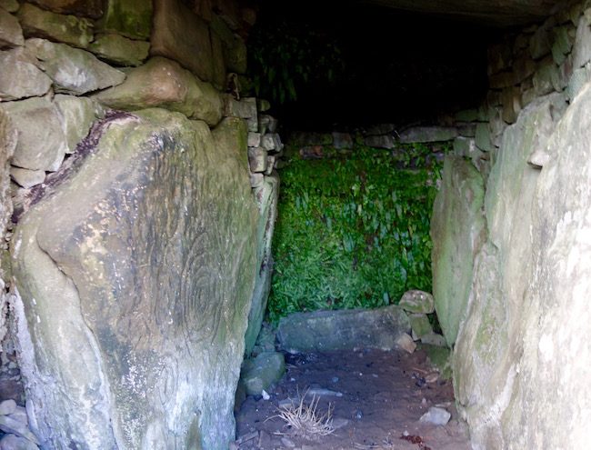 Inside passage tomb at Hill of Tara