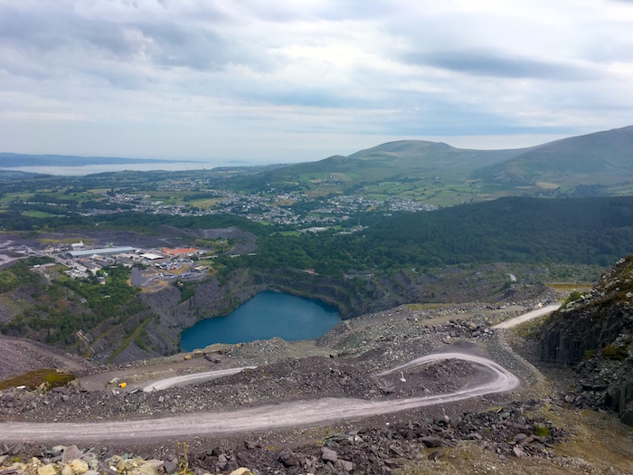 View from Velocity Zipline Wales