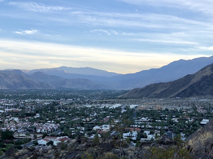 View of Palm Springs California from Museum Trail