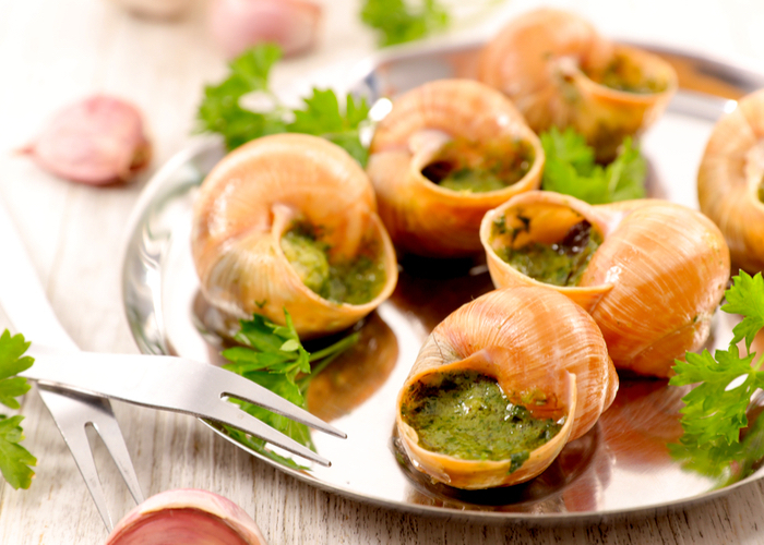 A small plate of french-style snails