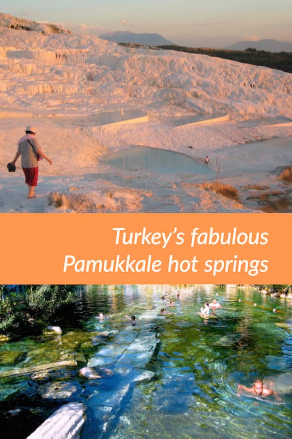 Pamukkale hot springs and the stunning scenery of the white hill