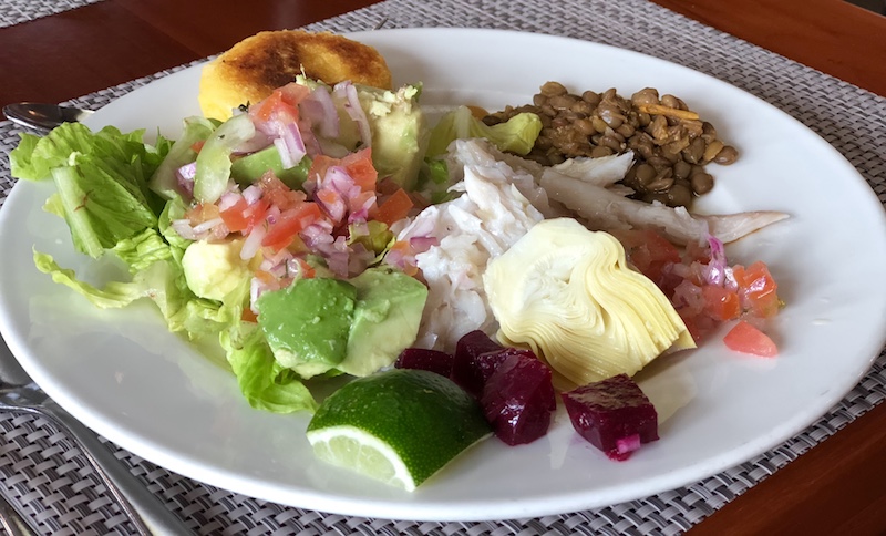 Food on Santa Cruz II Galapagos cruise review