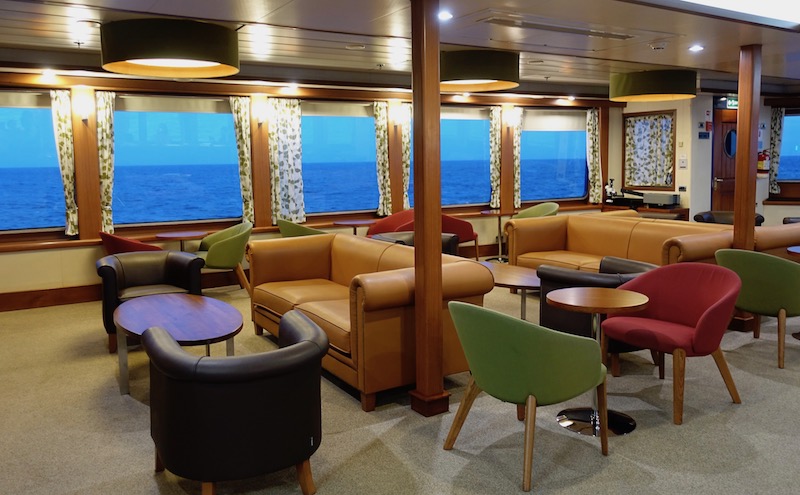 Galapagos cruise review lounge on the Santa Cruz II