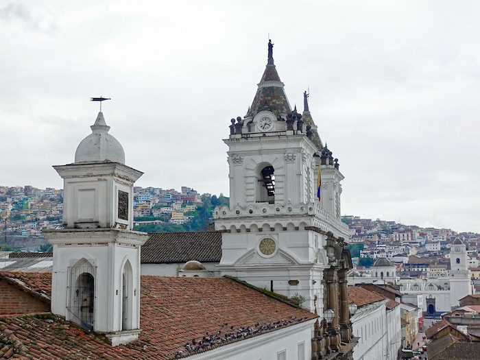 Quito city view from Casa Gangotena