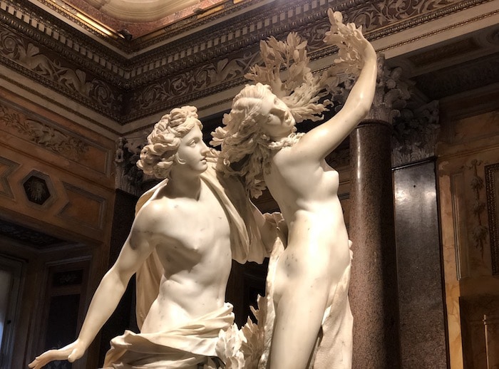 Bernini sculpture Apollo and Daphne in Rome