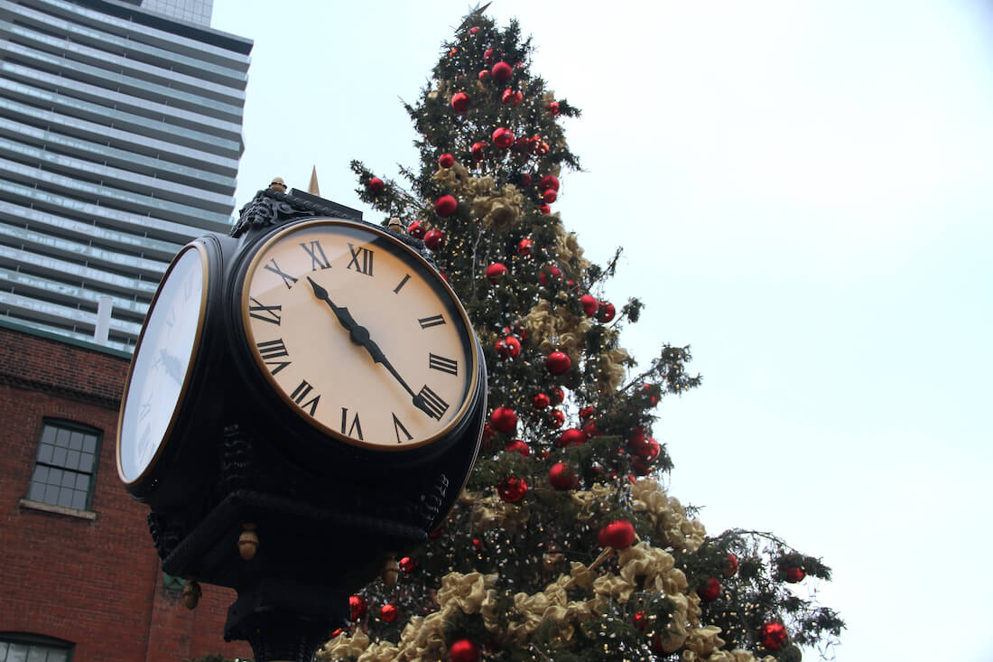 Distillery District im Winter in Toronto