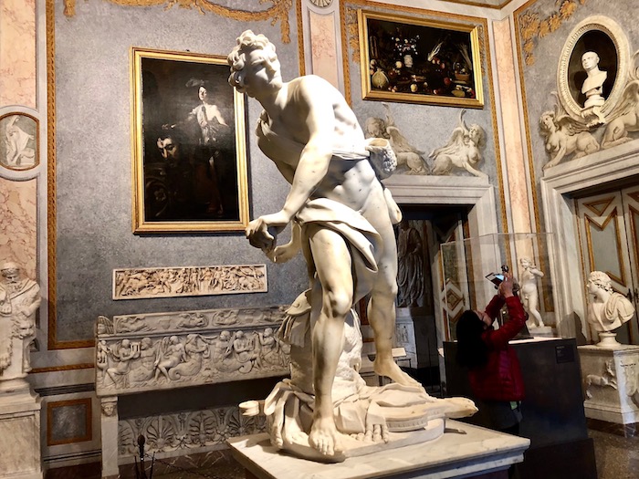 Bernini sculptures in Rome, David in the Galleria Borghese