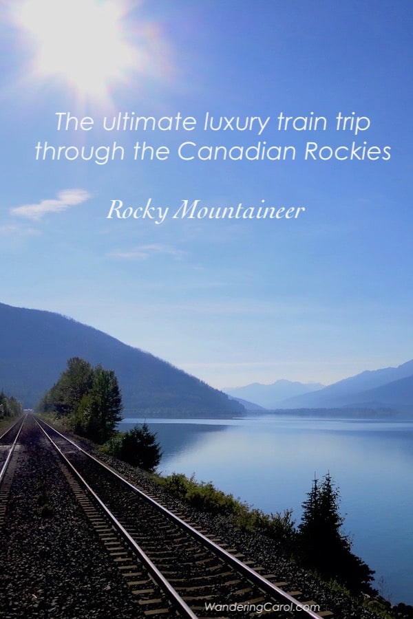 Rocky Mountaineer scenic train route along the water