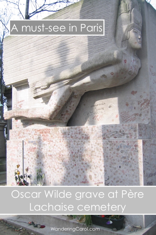 Oscar Wilde tomb at Pere Lachaise Cemetery in Paris