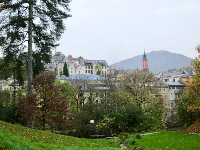 View of Baden-Baden spa quarter from the hills