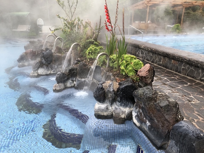 Papallacta Spa Ecuador pools with waterfall jets