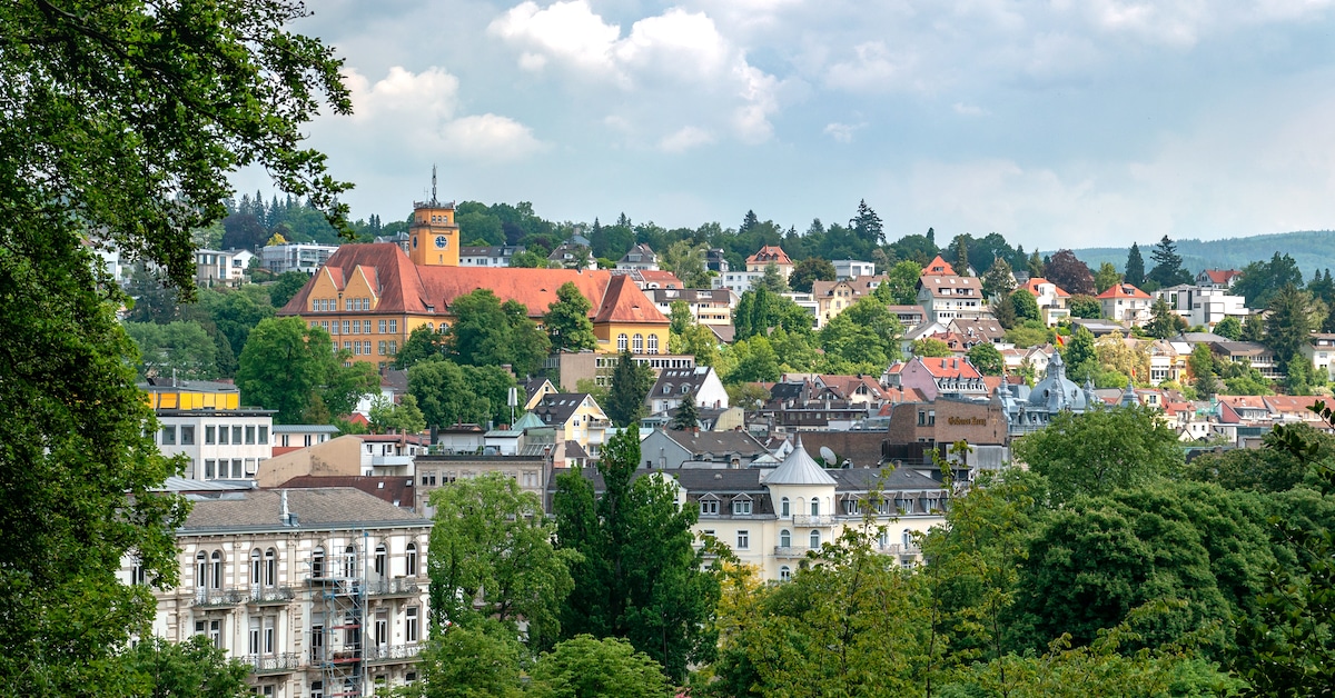 baden baden spa town panoramic view