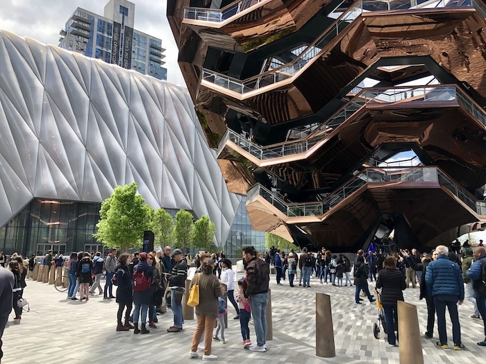 The Vessel and the Shed in Chelsea and the Hudson Yards, NYC