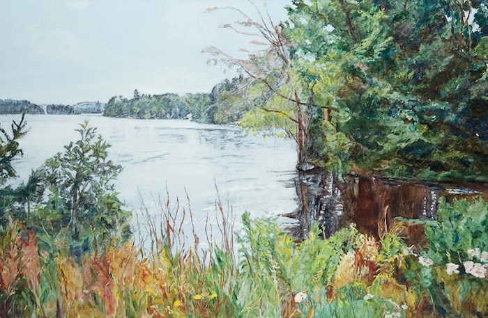 Painting of Emma Lake, Saskatchewan by artist Dorothy Knowles