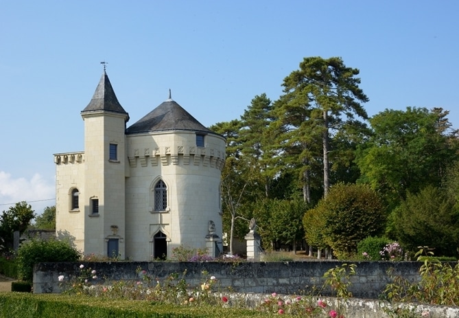 French holiday rentals at a white stone Loire Valley chateau