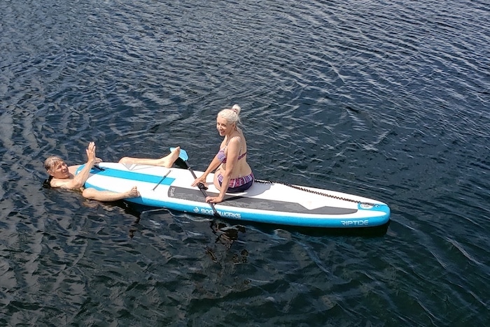 Paddle boarding at Poonamalie Lock, Rideau Canal Ontario