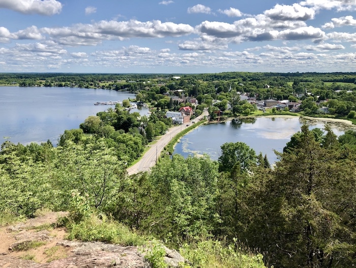 View from Foley Mountain at Westport on the Rideau Canal in Ontario Canada