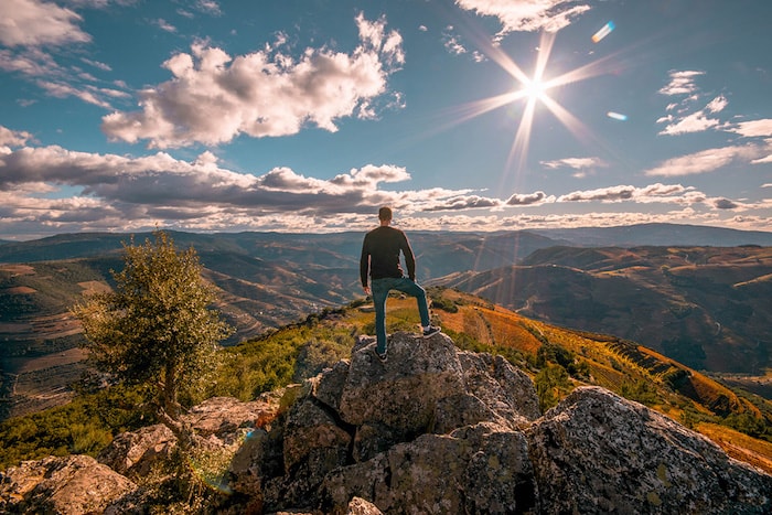 Stunning landscape view of the Douro Valley in Portugal