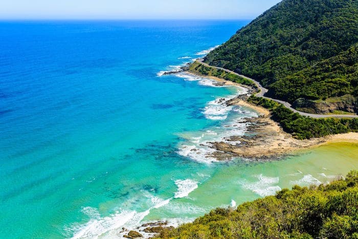 View from Teddy's lookout at Lorne Australia