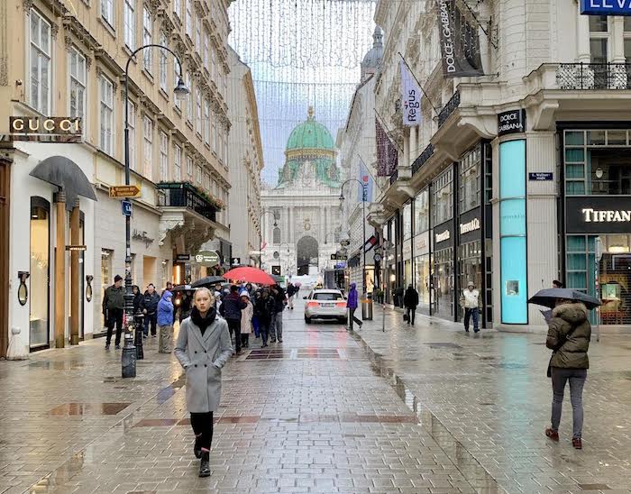 Shopping street in Vienna