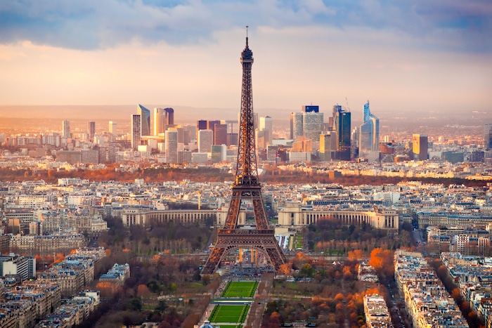 Premium Photo  Holidays in paris back view of beautiful fashion girl  enjoying view of eiffel tower in paris france summer vacation in europe