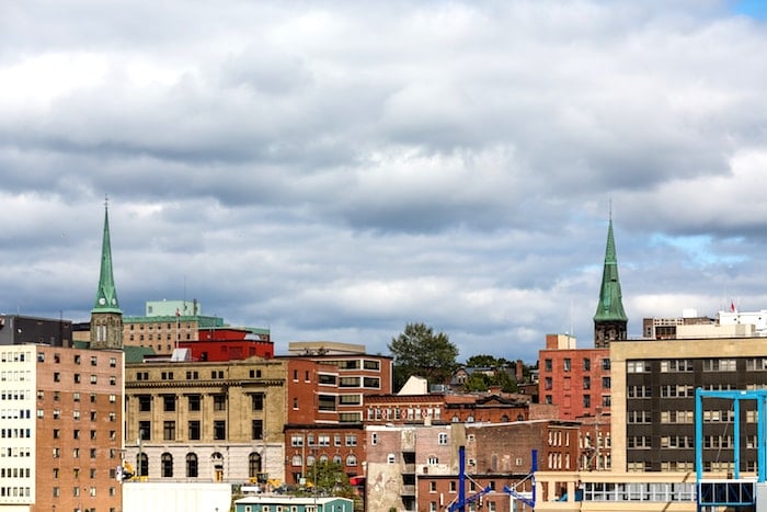 City skyline of Saint John NB