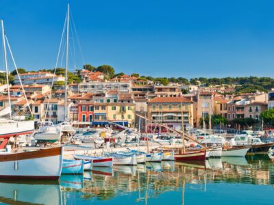 boats in the fishing village of cassis in the south of france