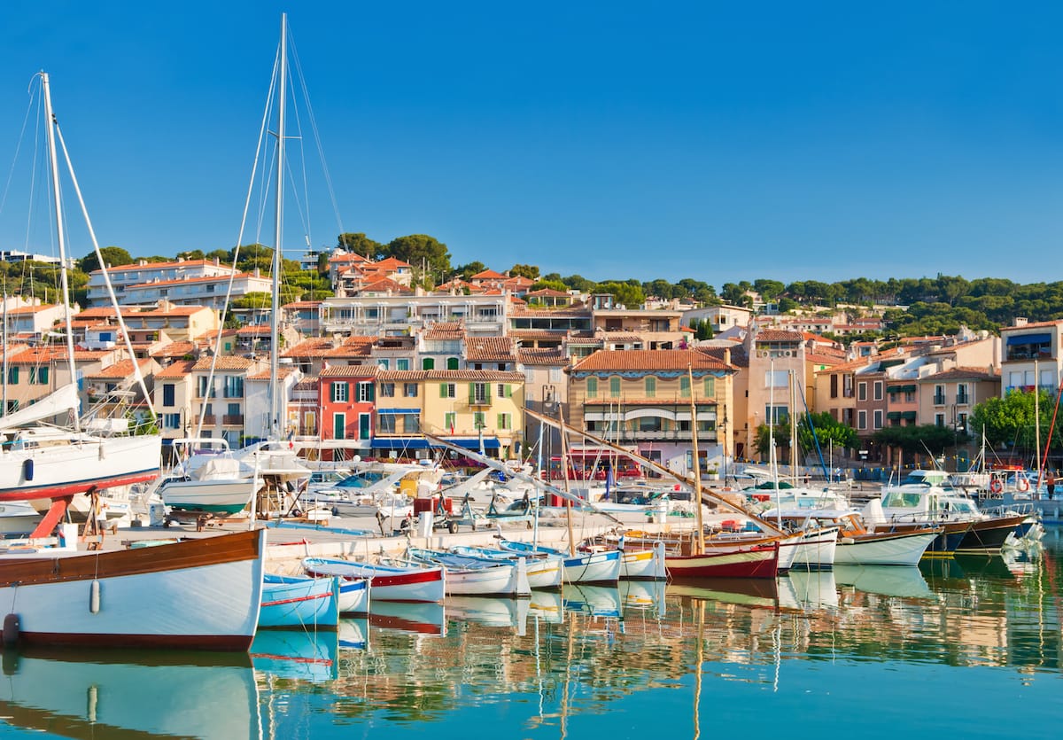 boats in the fishing village of cassis in the south of france