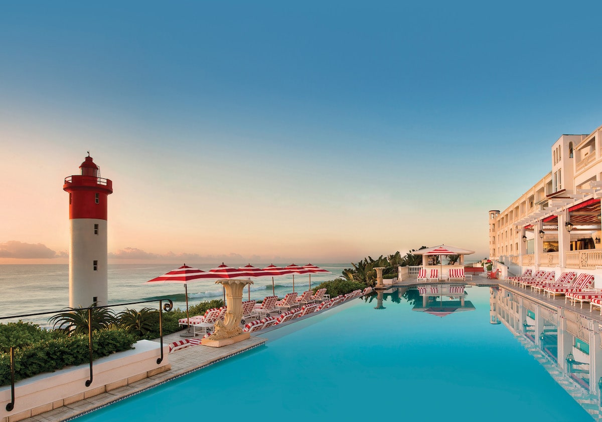 pool at the oyster box hotel, one of the best beach resorts in south africa