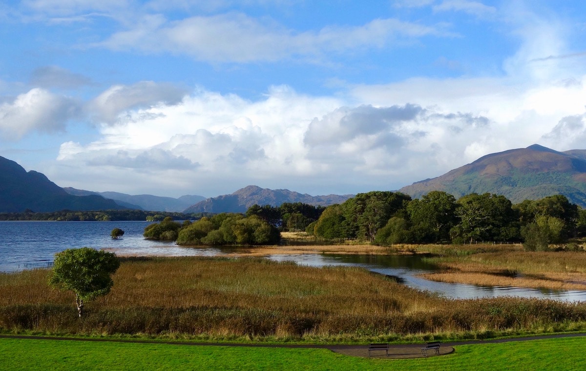 Lake and mountains in Killarney National Park.