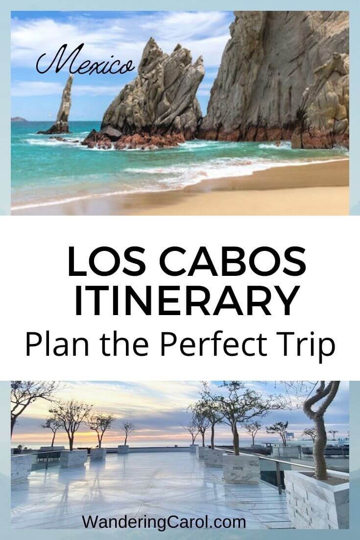 Pinterest images for a Cabo itinerary