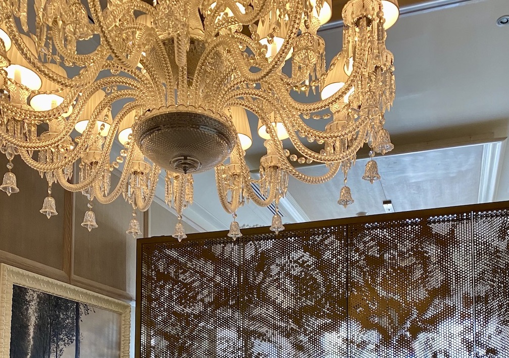 Chandelier in Lumiere Restaurant