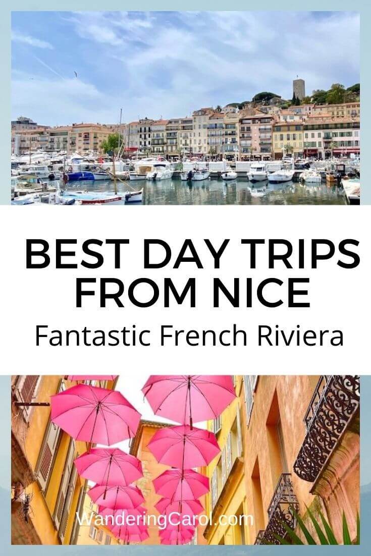 Images of Cannes port and Grasse old town.