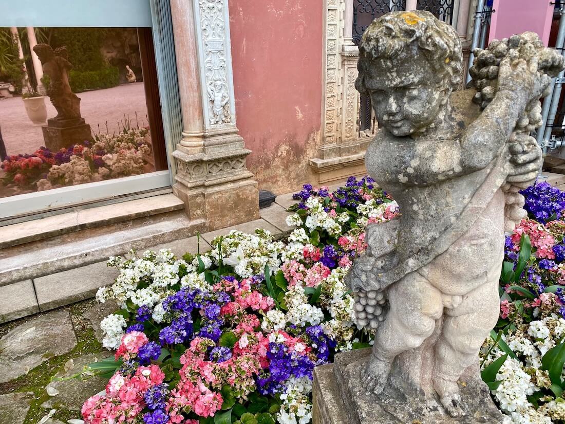 Close up of a cupid at Villa Ephrussi on Saint-Jean-Cap-Ferrat