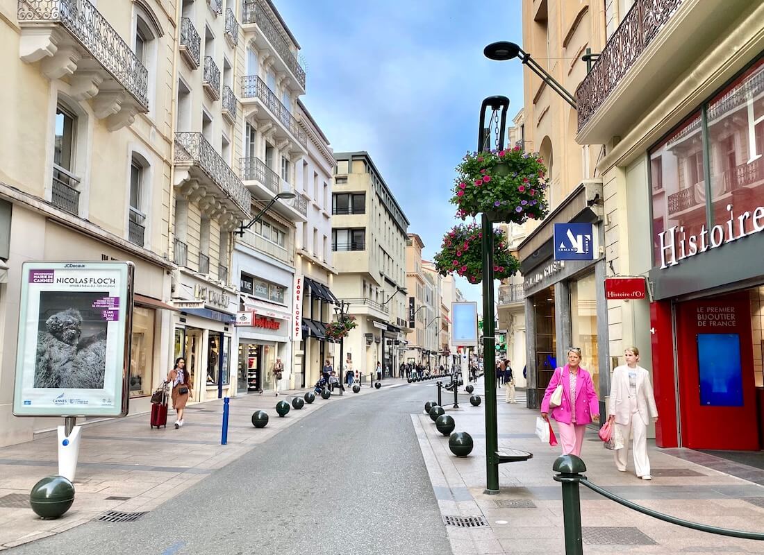 Shopping street of Rue d'Antibes
