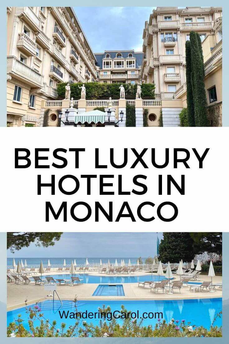 Pinterest collage of Monaco luxury hotels