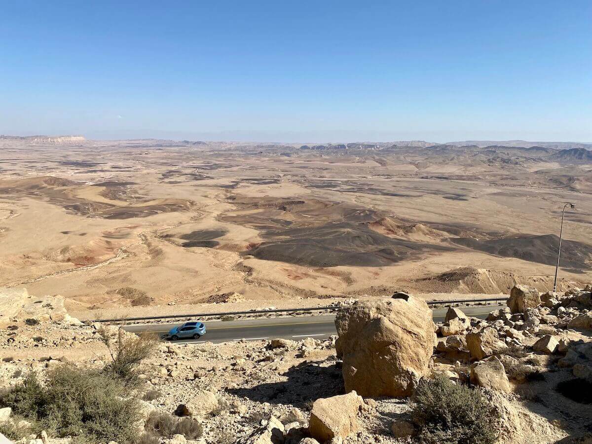 Wide view of the Ramon Crater