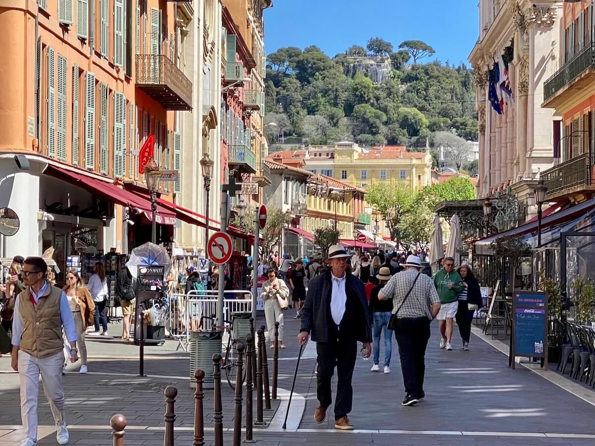 People walking in Nice Old Town